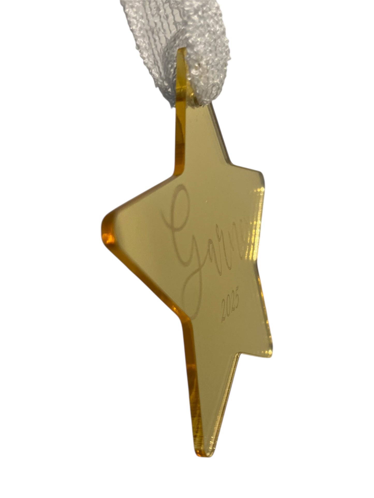 Gold Mirror Acrylic Star Keepsake Ornament