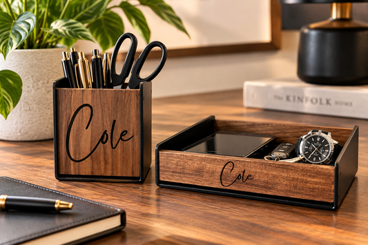 Desk Tray with Pen Holder Set