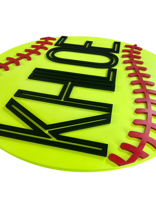 Softball Name Sign