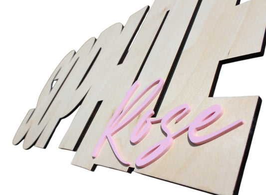Wooden Name Cut Out Sign