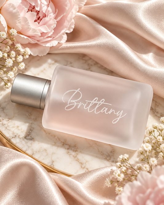 Personalized Frosted Glass Perfume Bottle | Custom Name Gift