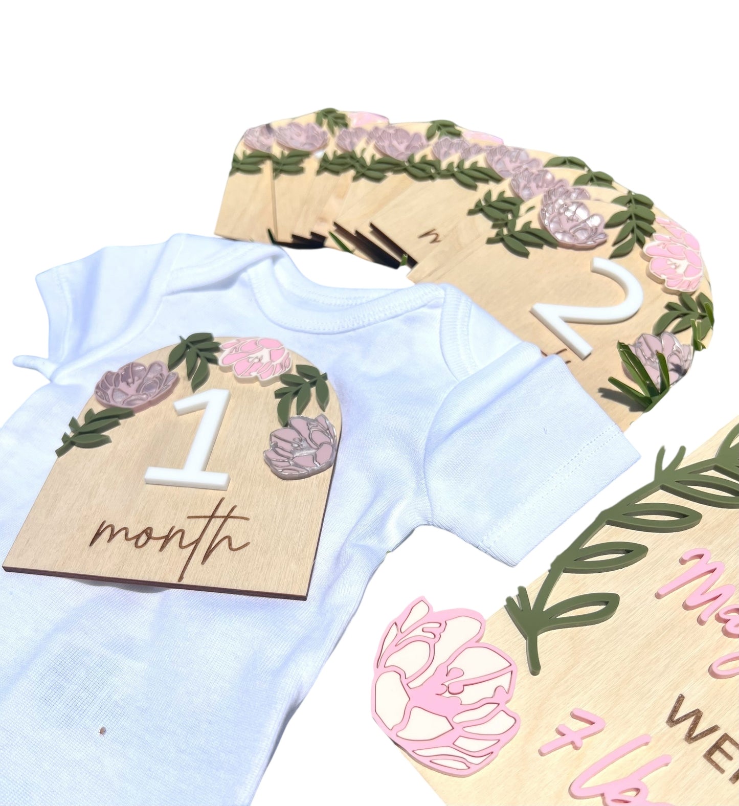 Peony Birth Milestone Set