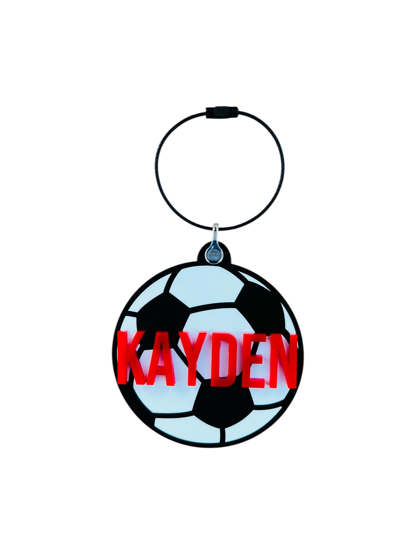 Acrylic Soccer Bag Tag