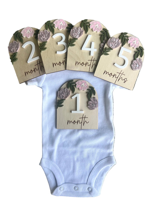 Peony Birth Milestone Set