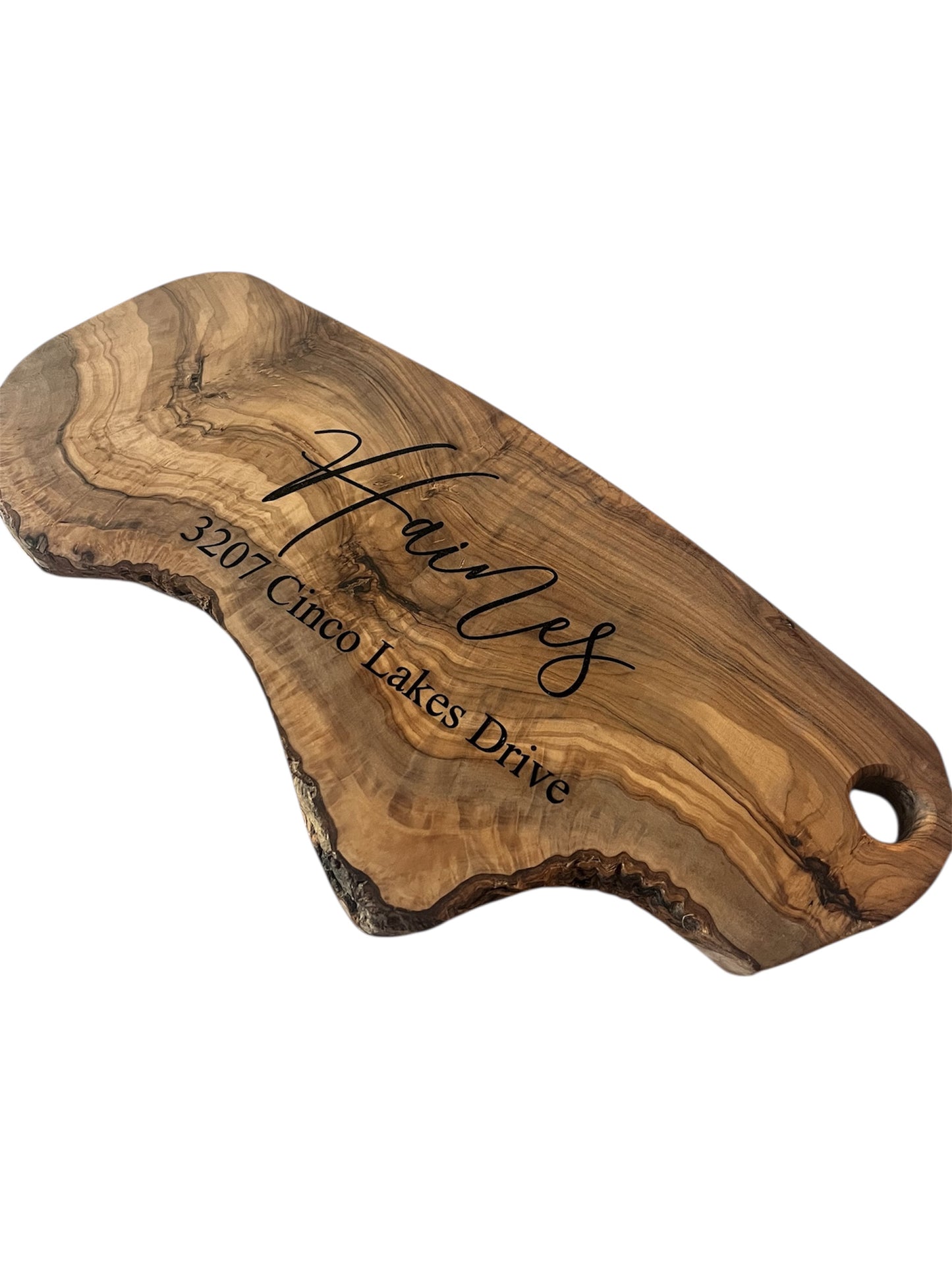 Live Edge Cutting Board - Address