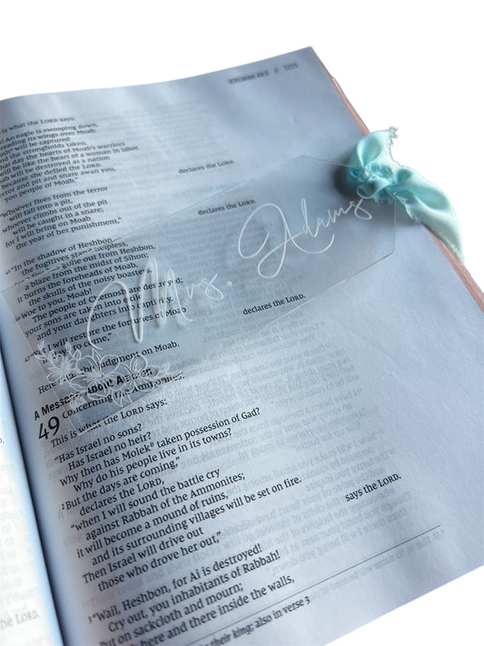 Teacher Bookmark - Floral