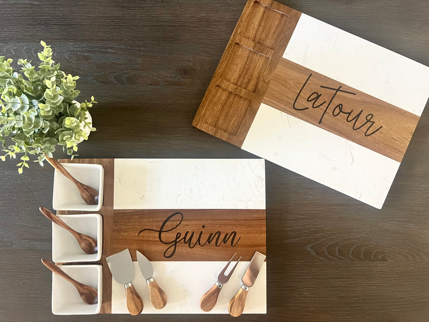 Engraved Charcuterie Board Gift Set
