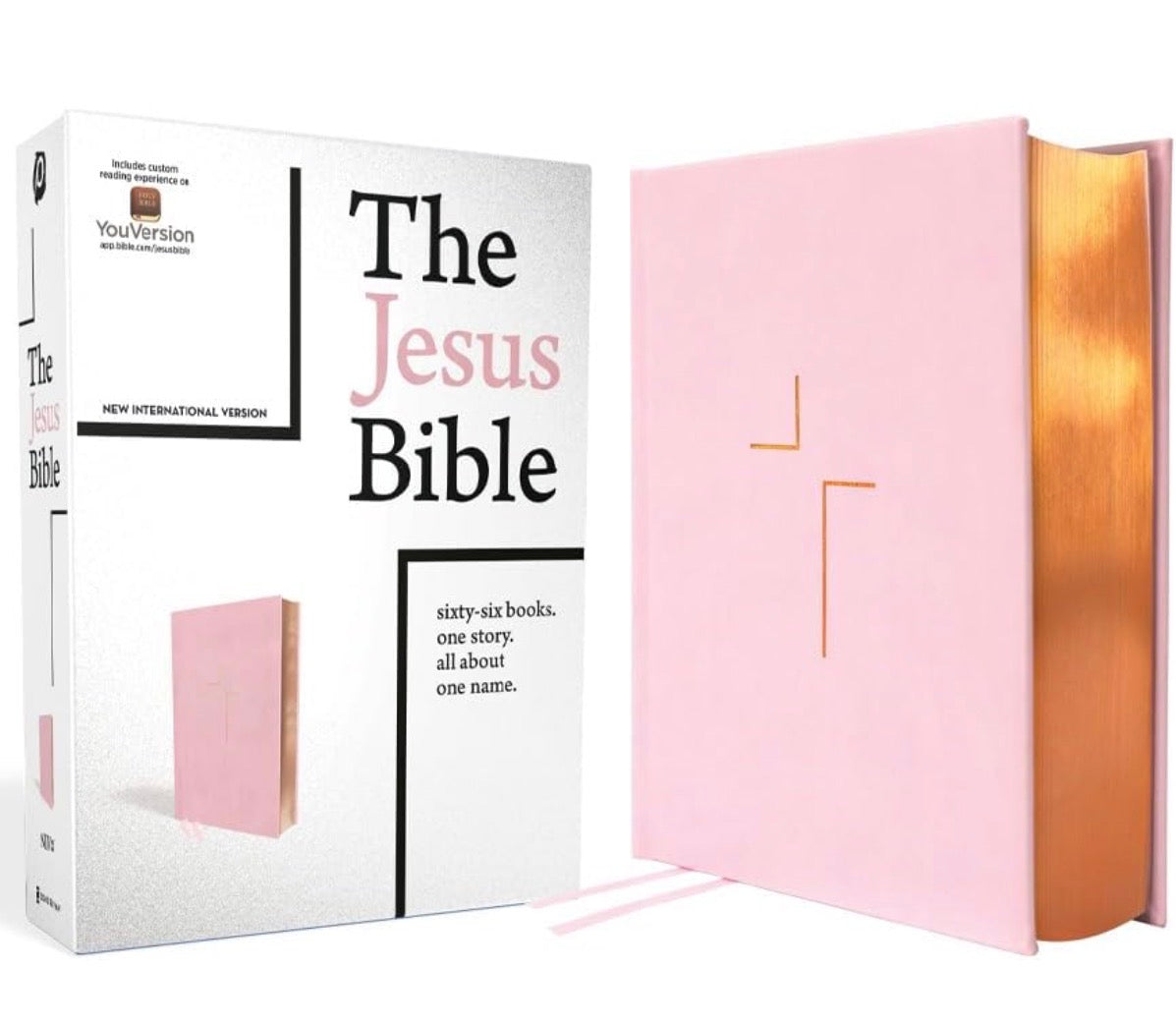 Personalized Engraved Bible — NIV Jesus Bible (Leathersoft Over Board)
Color: Pink