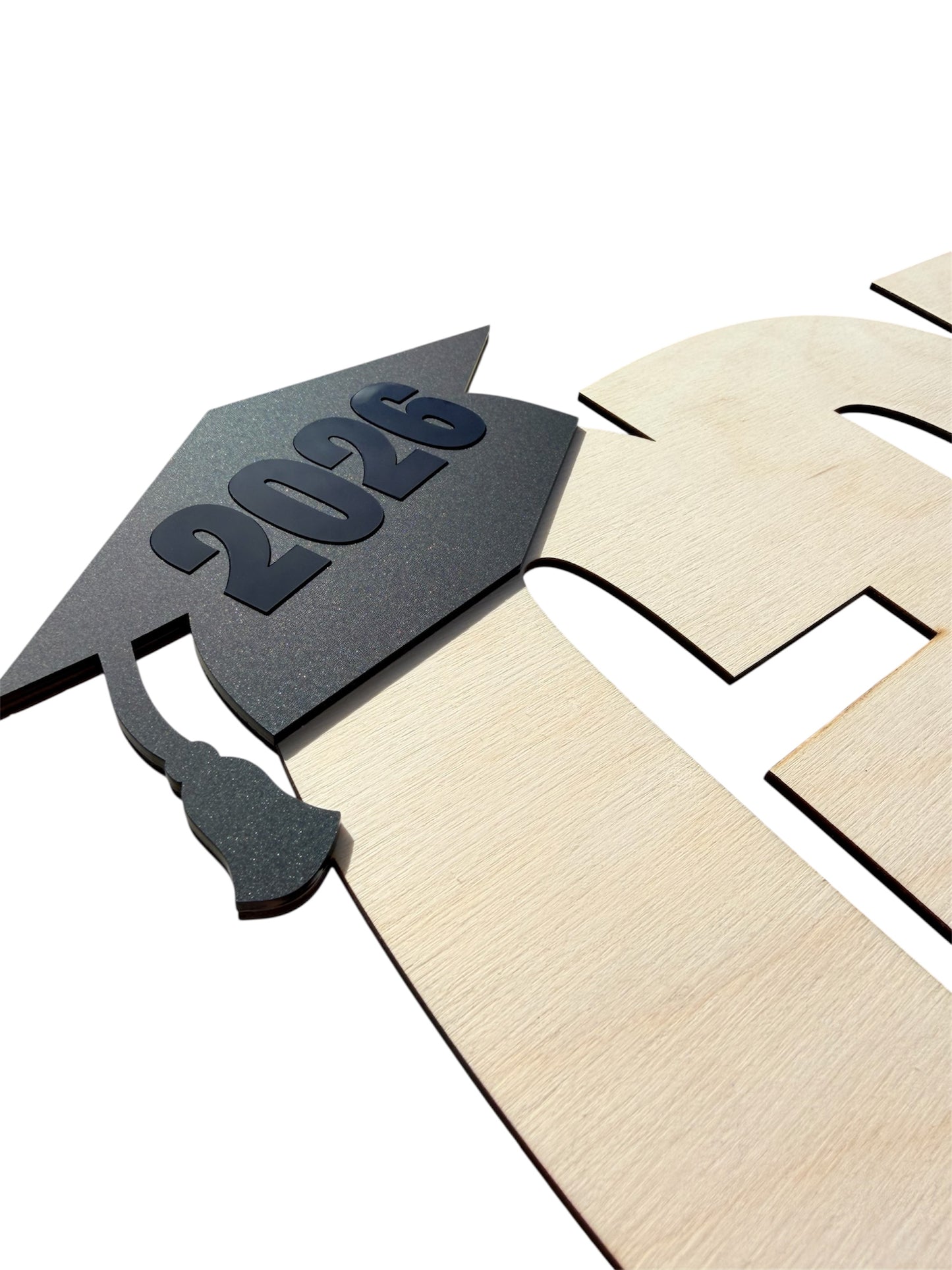 Personalized Graduation Sign - Custom GRRAD, Cap & Name Display (Class of 2026)