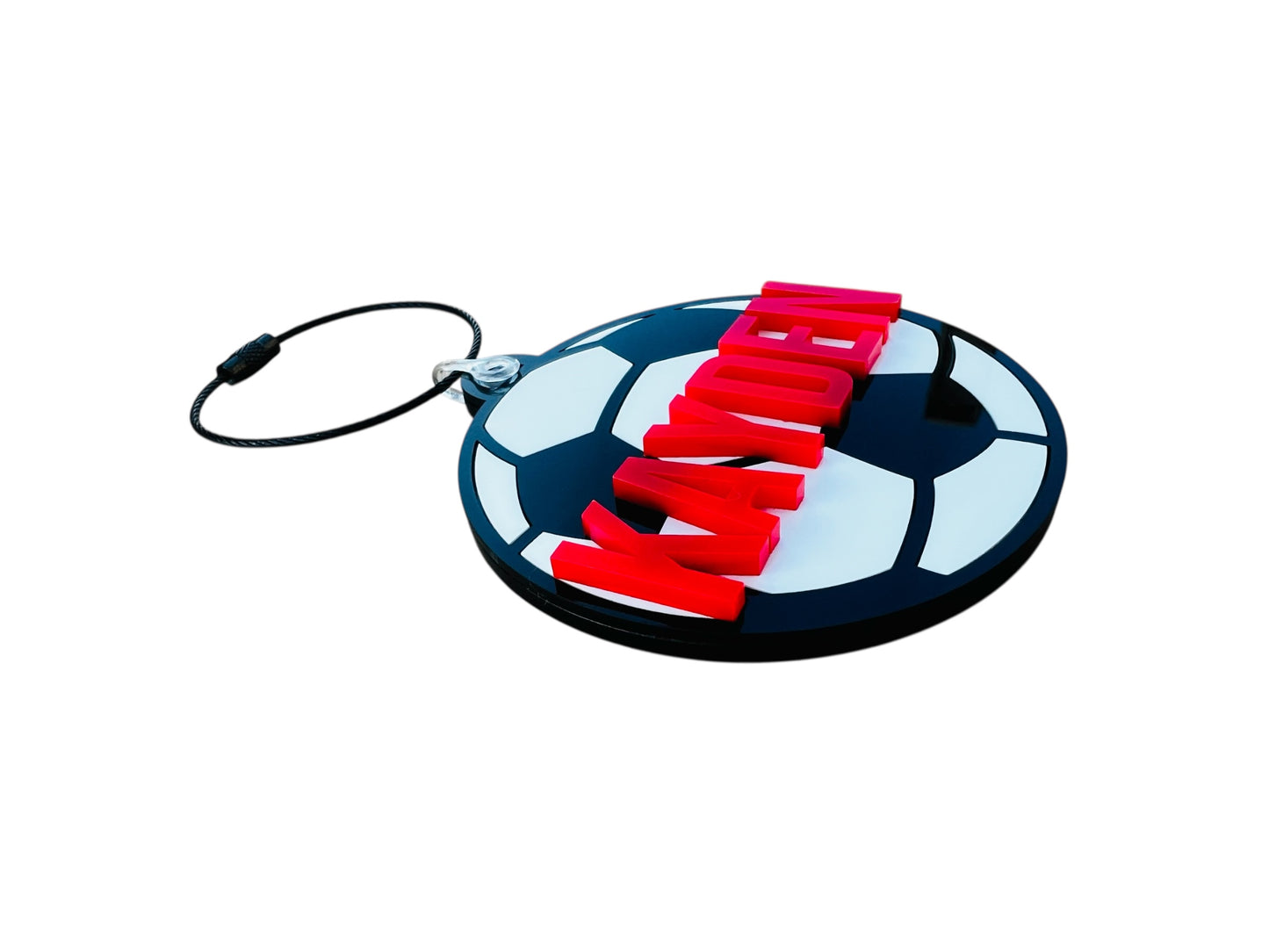 Acrylic Soccer Bag Tag