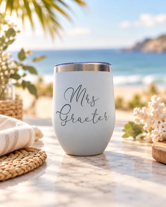 Engraved Wine Tumbler