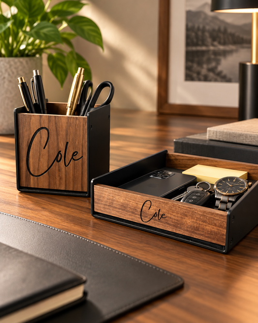 Desk Tray with Pen Holder Set