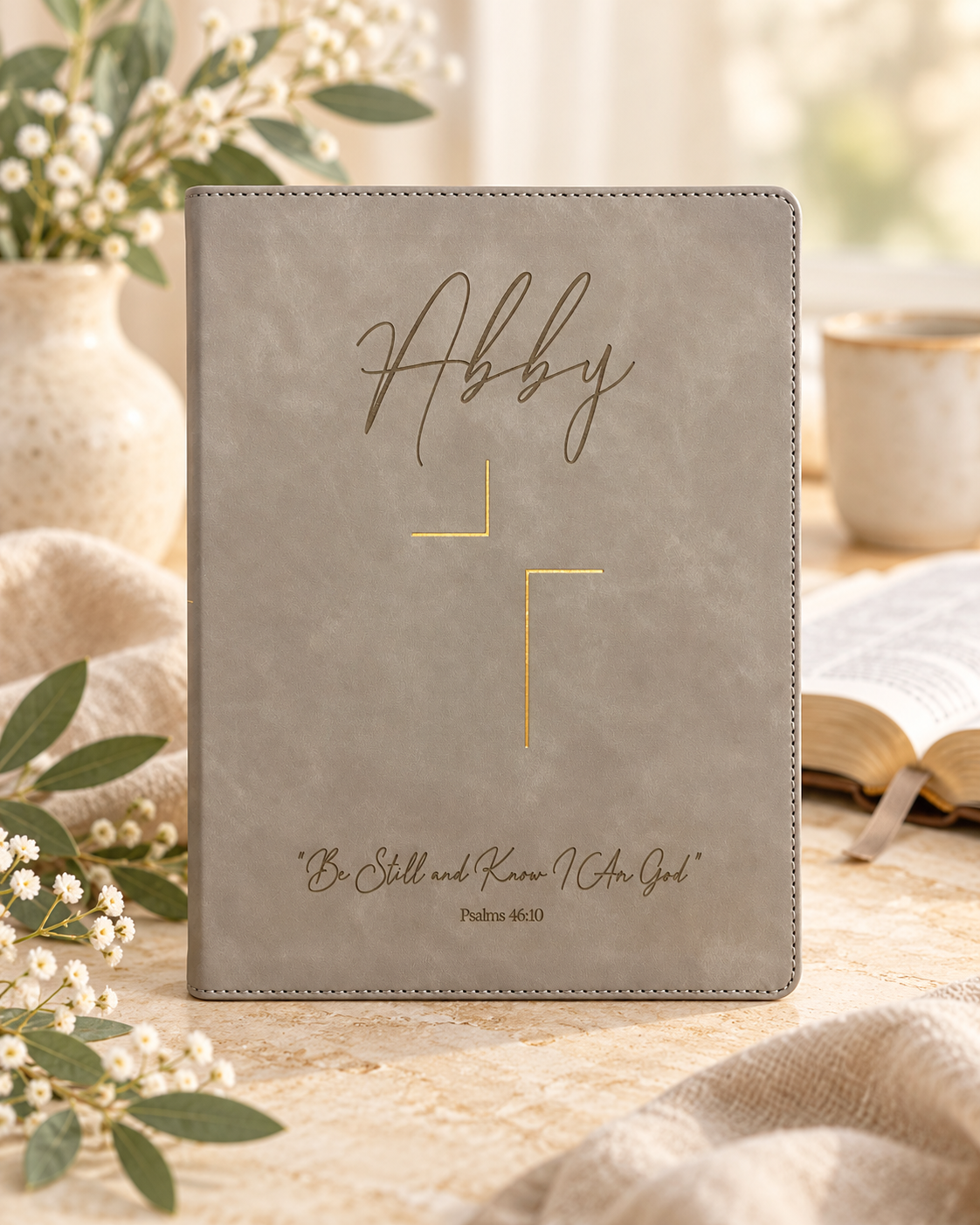 Personalized Engraved Bible — NIV Jesus Bible 
Color: Taupe