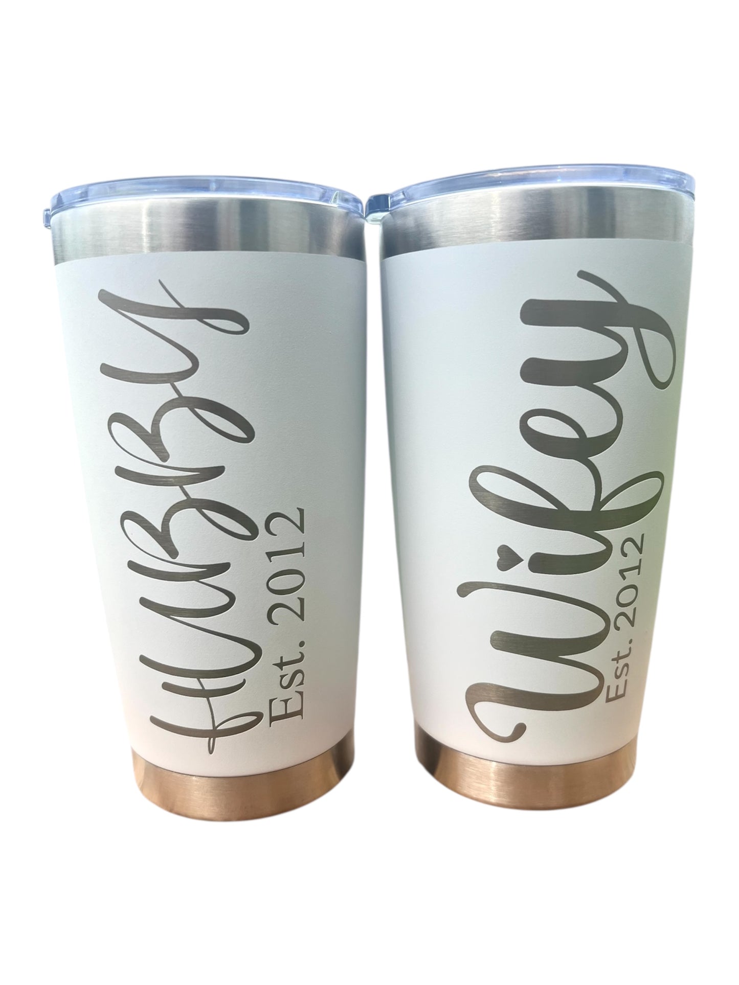 Husband & Wife Tumbler Set – Personalized Matching Tumblers