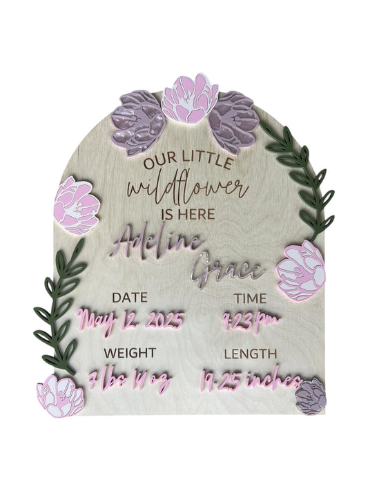 Peony Birth Stat Sign