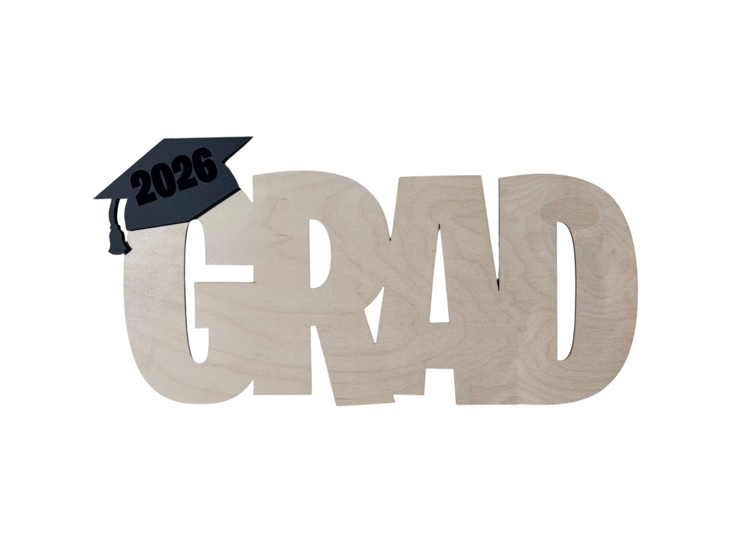 Personalized Graduation Sign - Custom GRRAD, Cap & Name Display (Class of 2026)