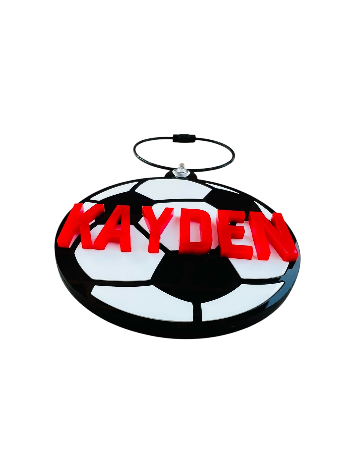 Acrylic Soccer Bag Tag