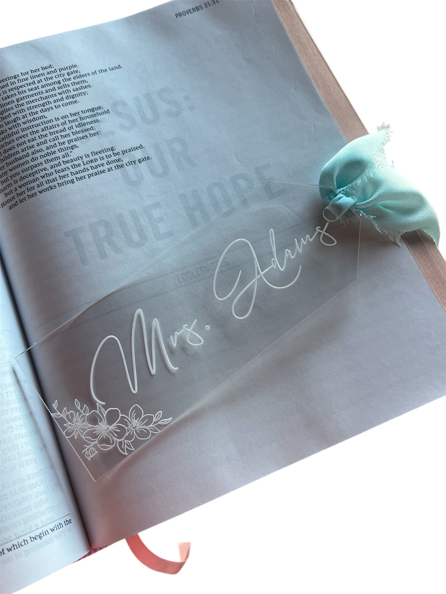 Teacher Bookmark - Floral