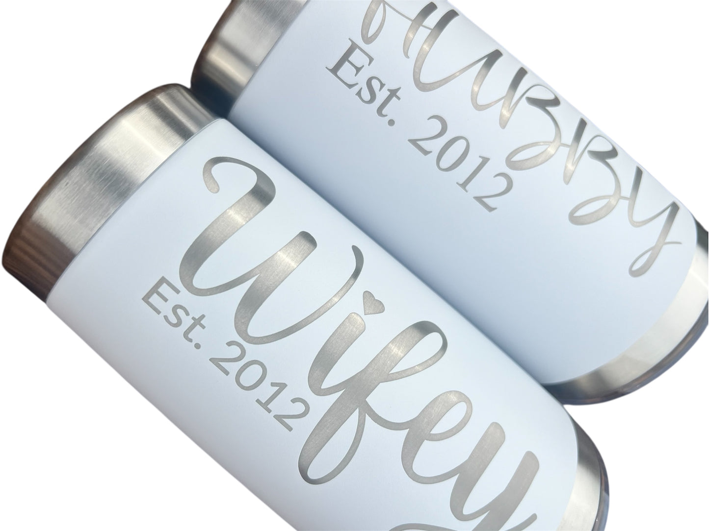 Husband & Wife Tumbler Set – Personalized Matching Tumblers