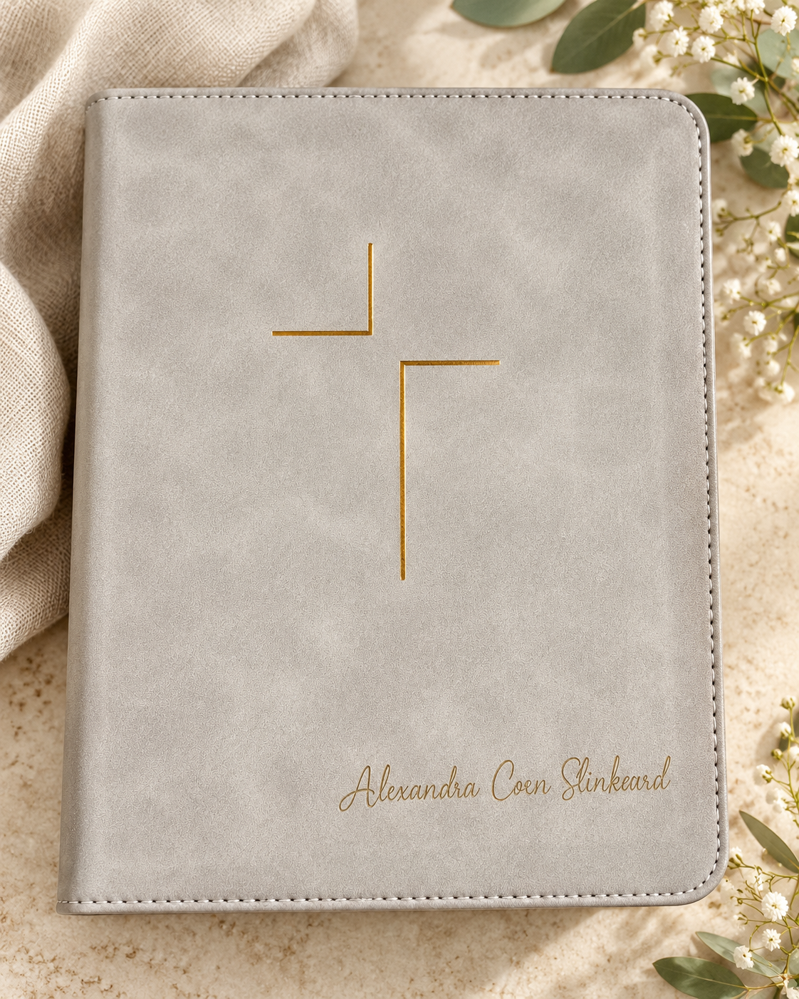 Personalized Engraved Bible — NIV Jesus Bible 
Color: Taupe