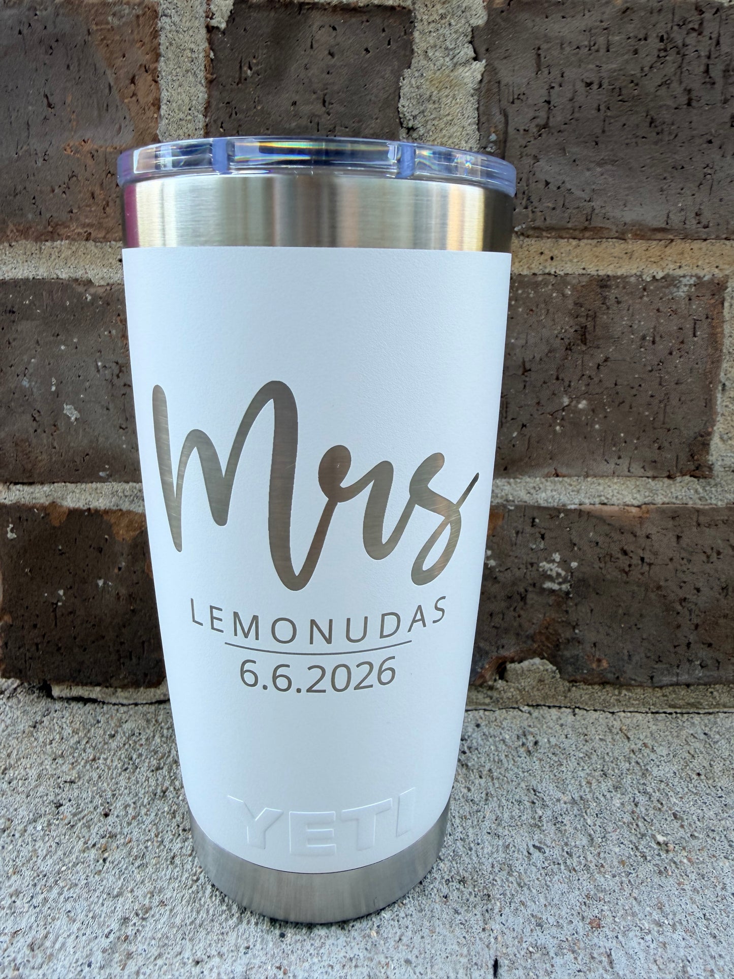 Mr. & Mrs. Engraved Tumblers – Wedding Gift, Engagement Gift, Bridal Shower Gift (YETI or Generic)