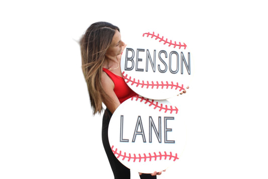 Baseball Name Sign