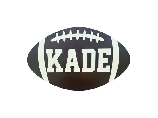Wooden Football Name Sign