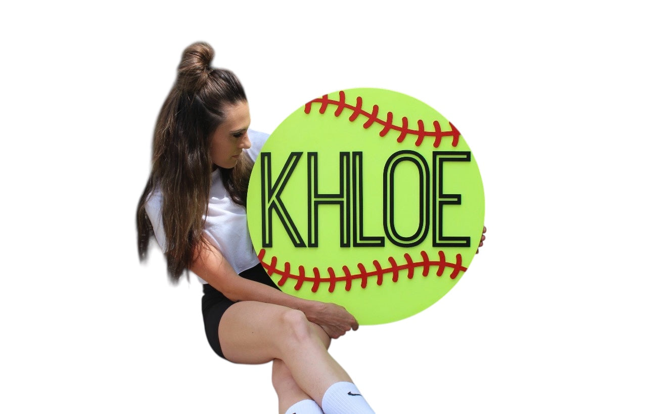 Softball Name Sign