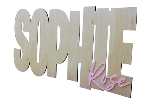 Wooden Name Cut Out Sign