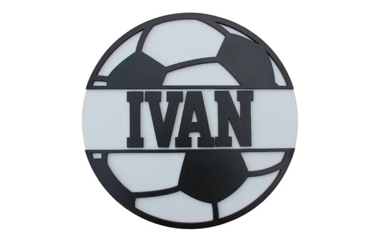 Wooden Soccer Name Signs