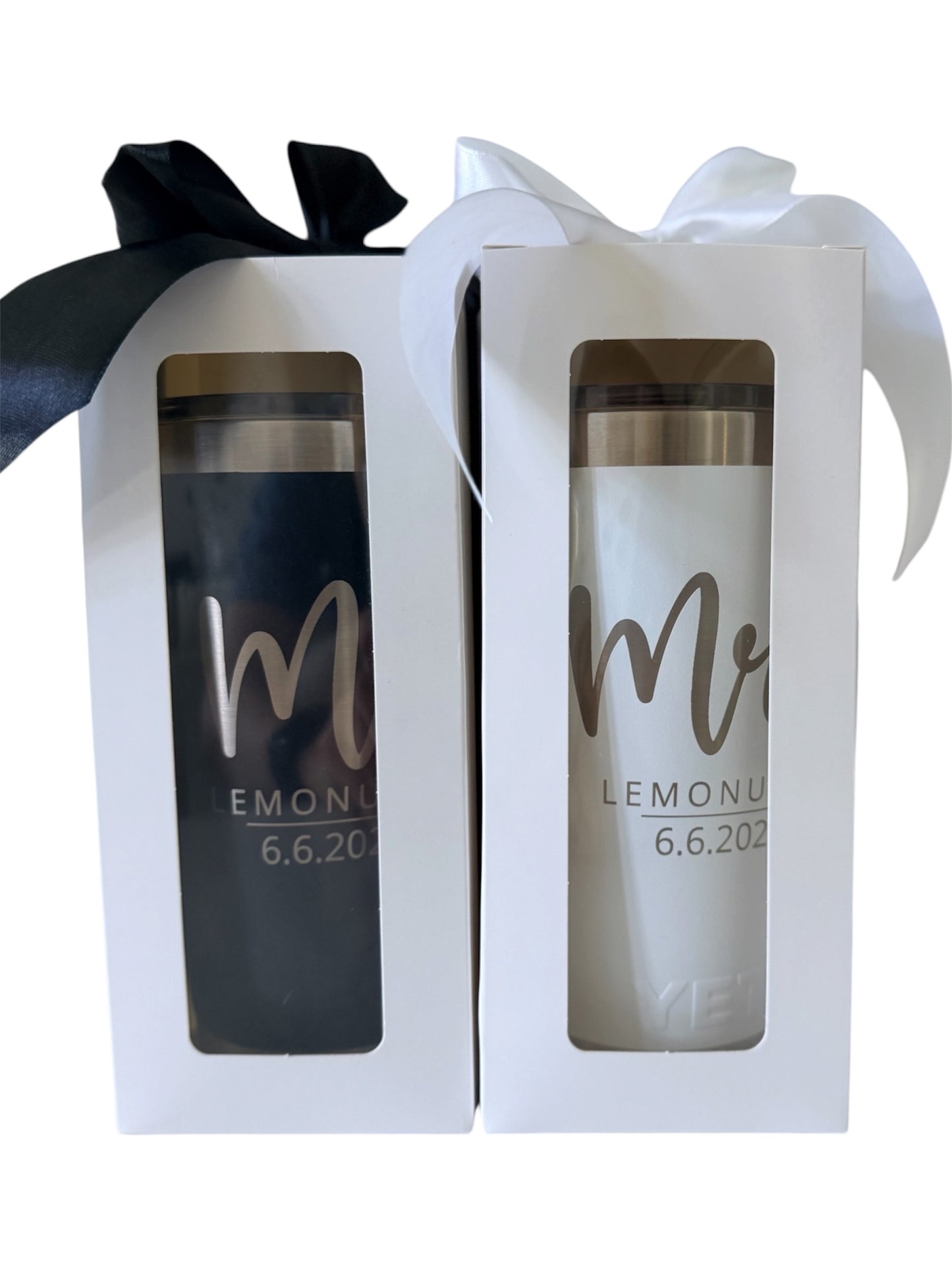 Mr. & Mrs. Engraved Tumblers – Wedding Gift, Engagement Gift, Bridal Shower Gift (YETI or Generic)
