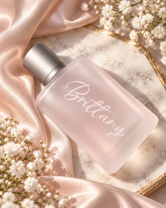 Personalized Frosted Glass Perfume Bottle | Custom Name Gift