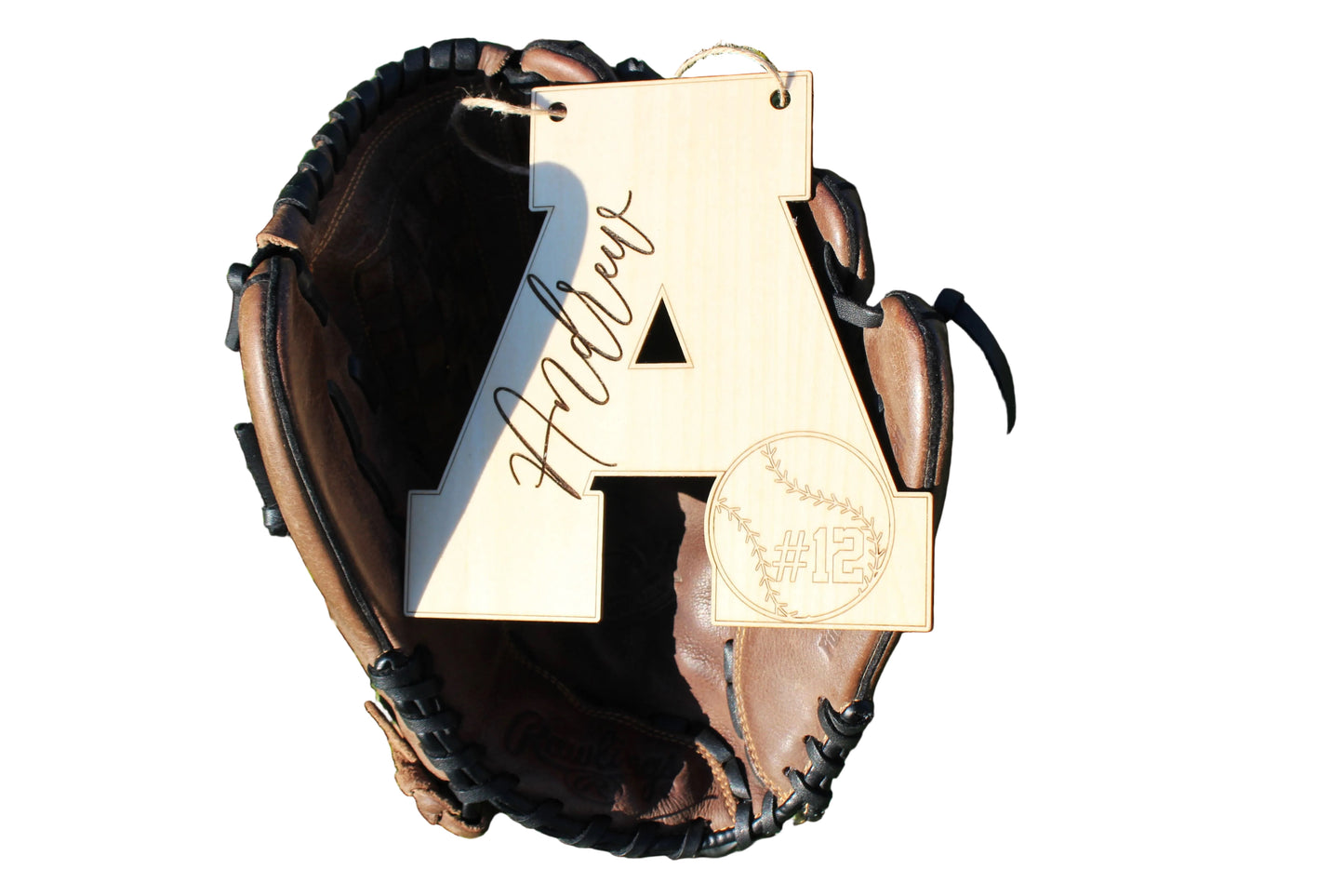 Baseball Letter Sign