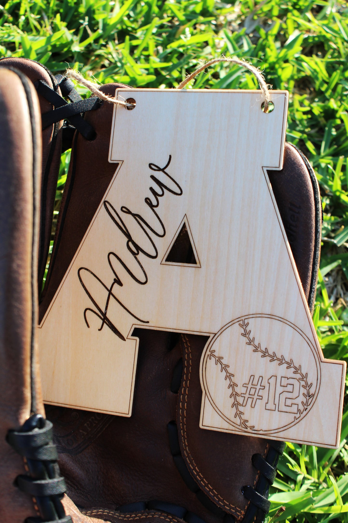 Baseball Letter Sign