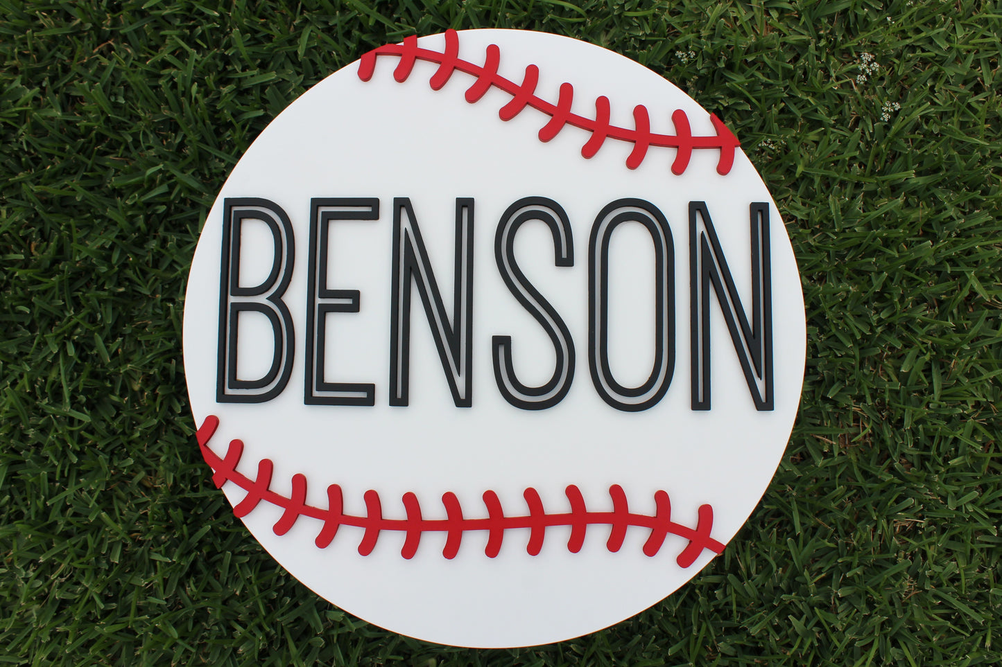Baseball Name Sign