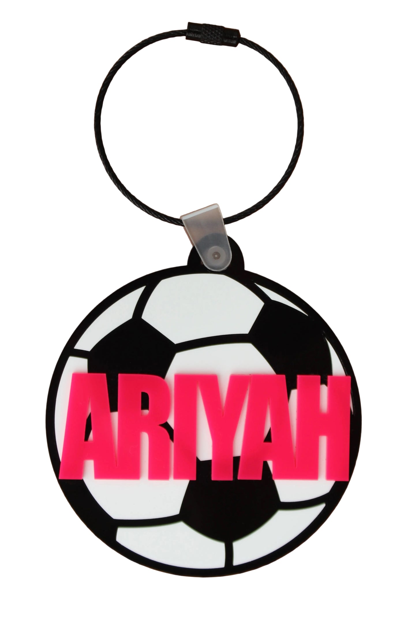 Acrylic Soccer Bag Tag