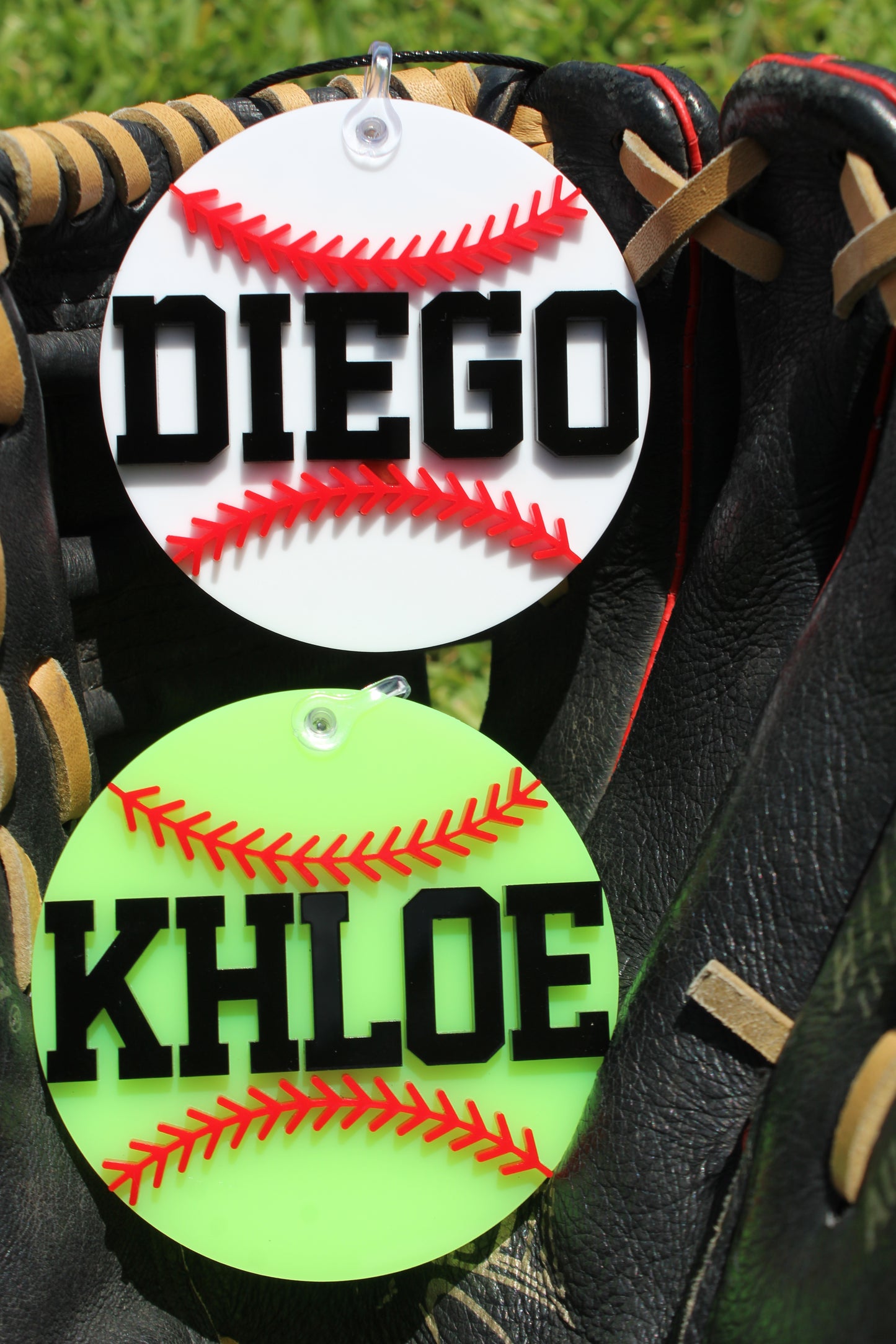 Acrylic Baseball / Softball Bag Tag