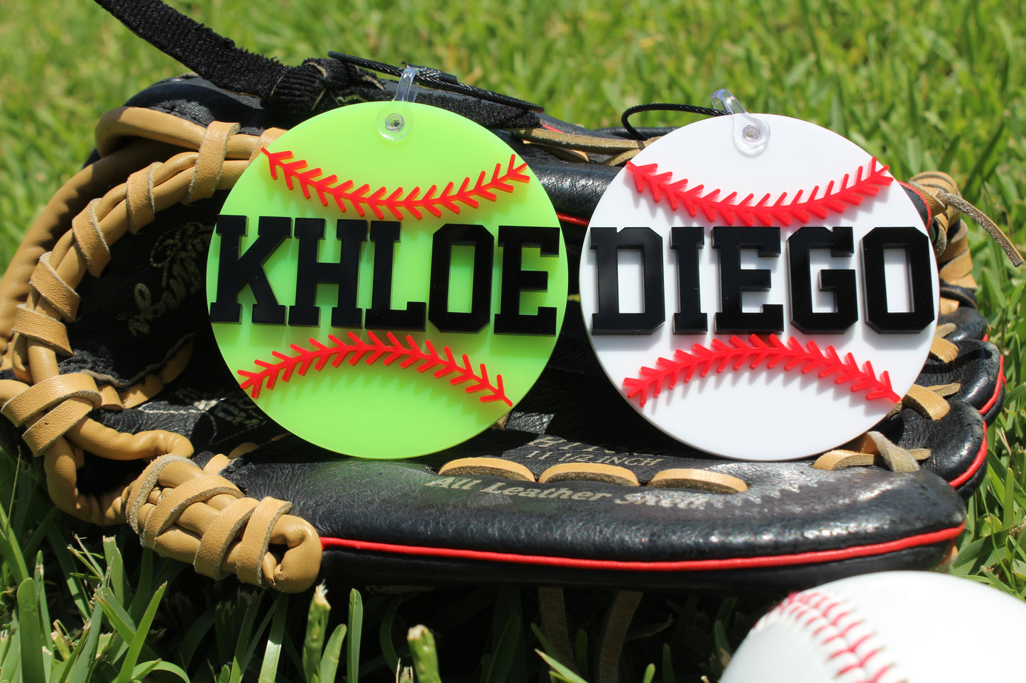 Acrylic Baseball / Softball Bag Tag