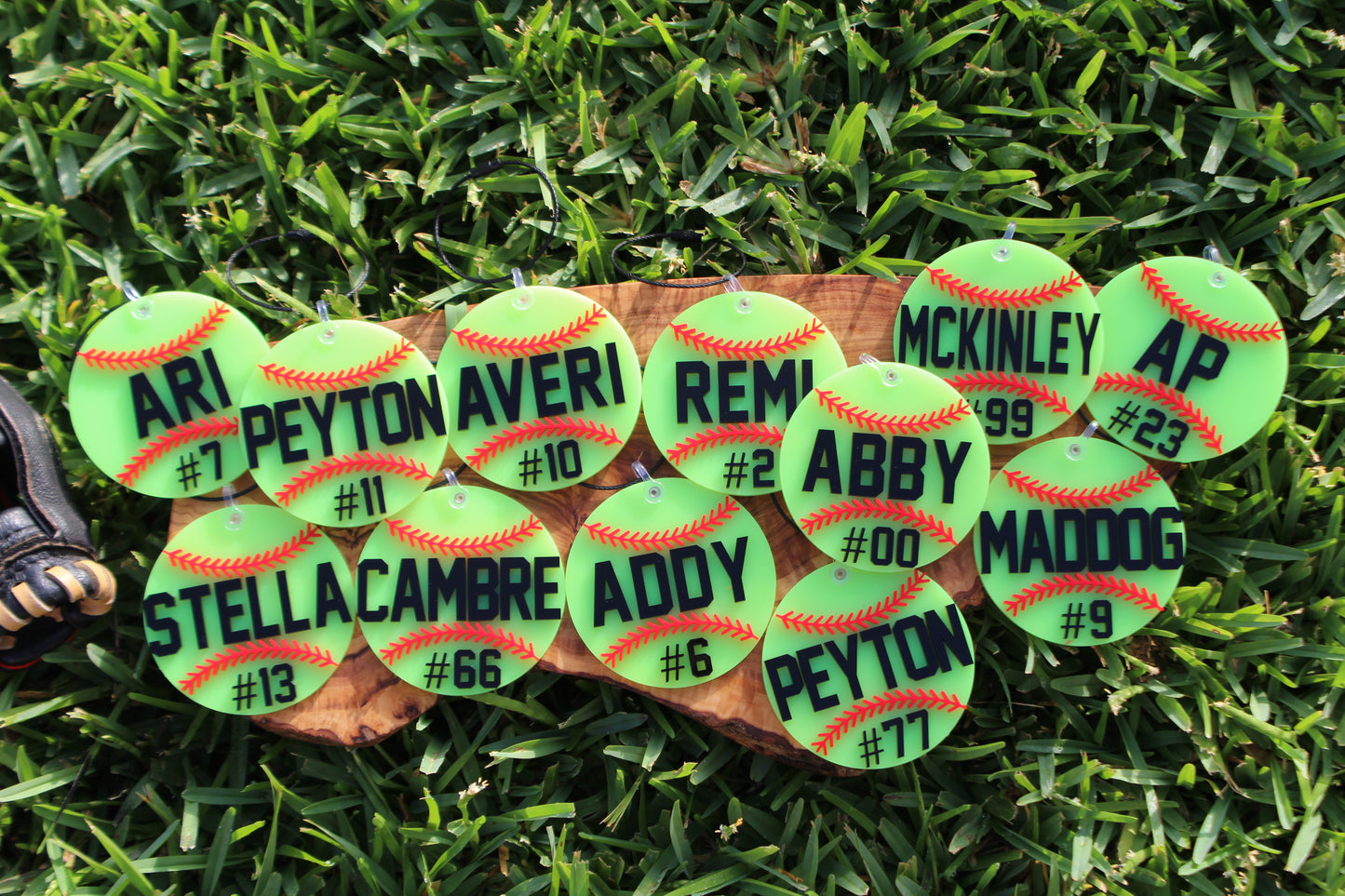 Acrylic Baseball / Softball Bag Tag