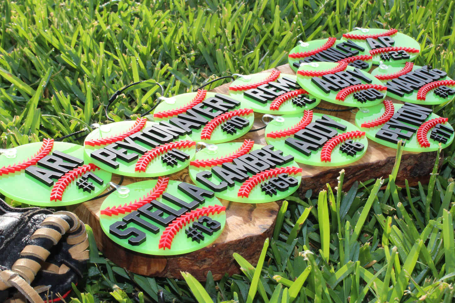 Acrylic Baseball / Softball Bag Tag