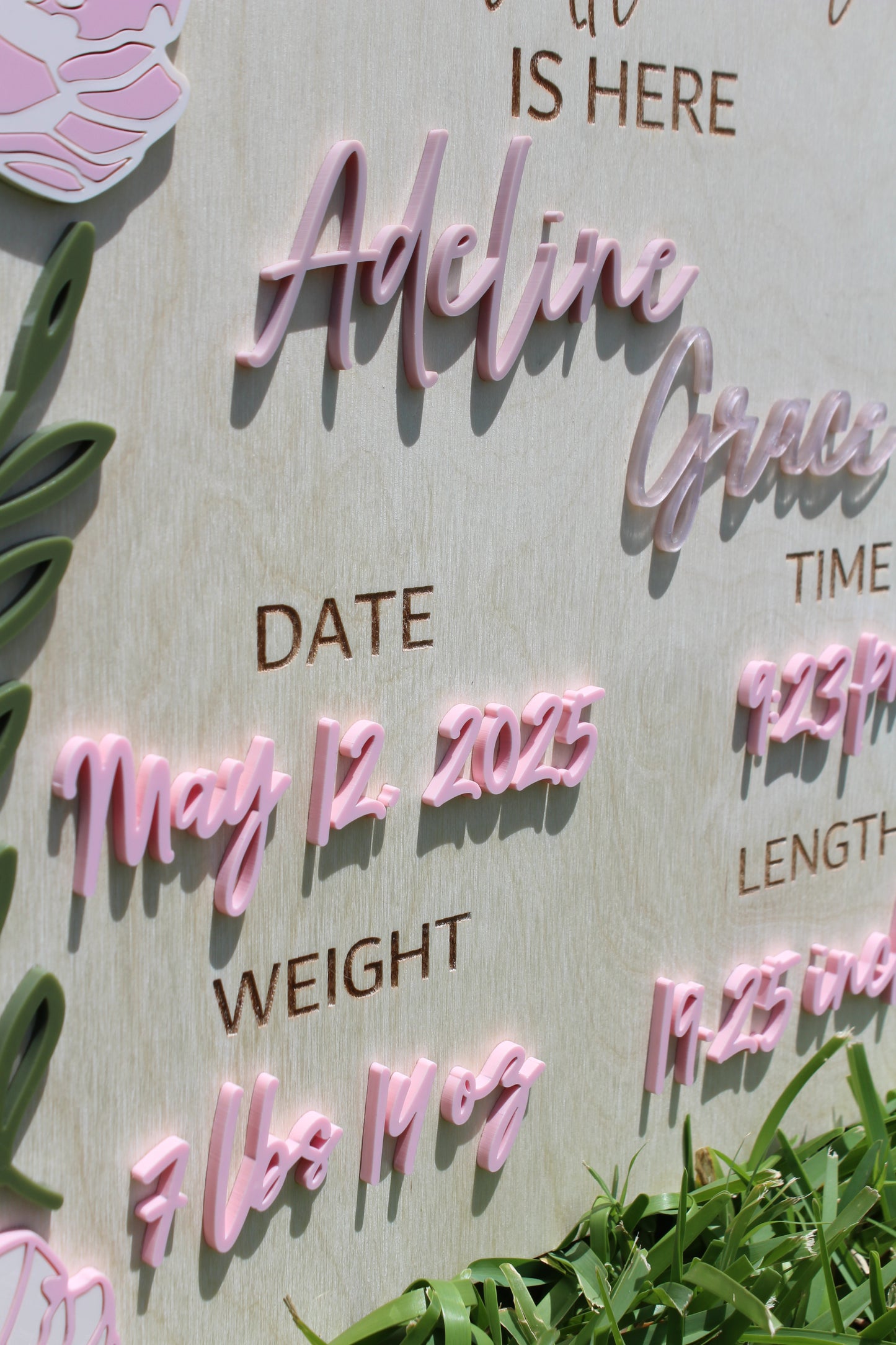 Peony Birth Stat Sign